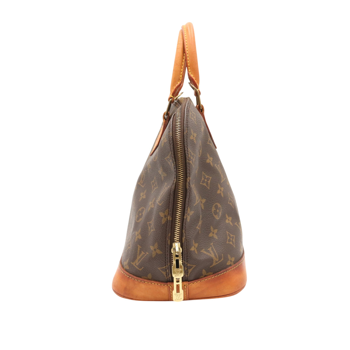 Monogram Alma PM M51130 Satchel/Top Handle Bag Brown