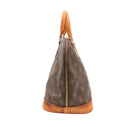 Monogram Alma PM M51130 Satchel/Top Handle Bag Brown