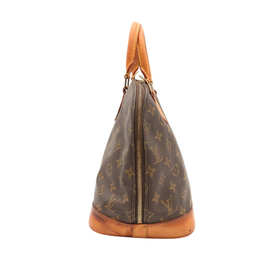 Monogram Alma PM M51130 Satchel/Top Handle Bag Brown