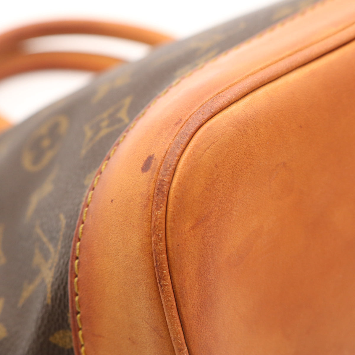 Monogram Alma PM M51130 Satchel/Top Handle Bag Brown