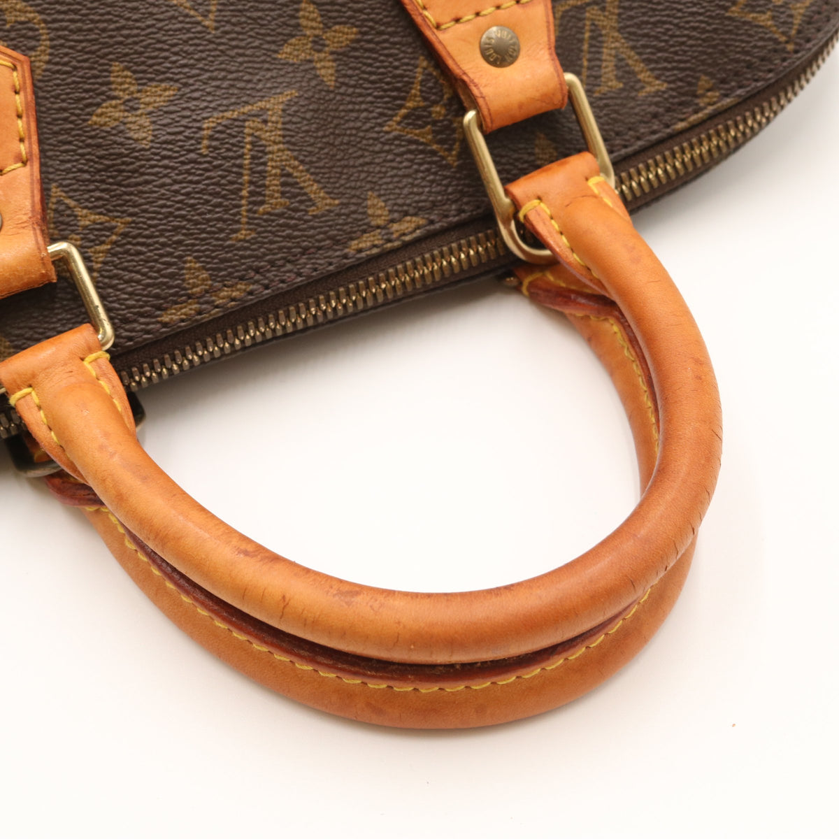 Monogram Alma PM M51130 Satchel/Top Handle Bag Brown