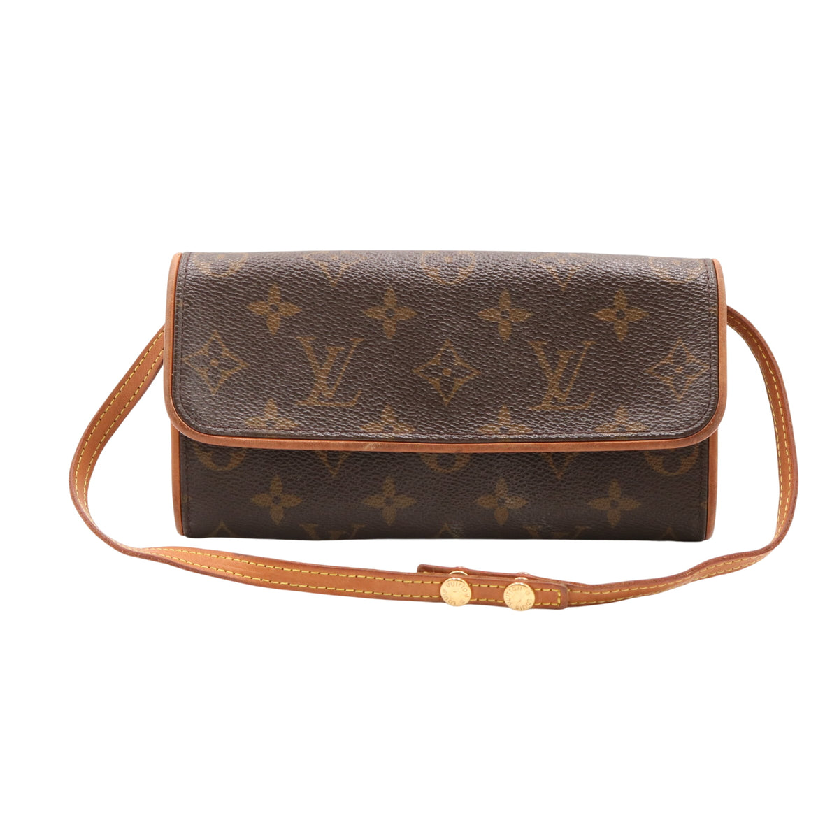 Monogram Pochette Twin PM M51854 Shoulder Bag Brown