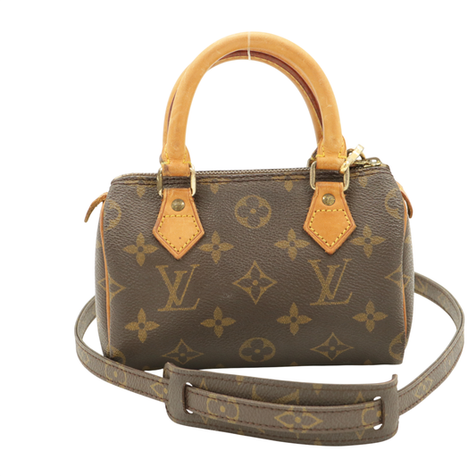 Monogram Mini Speedy M41534 Satchel/Top Handle Bag Brown