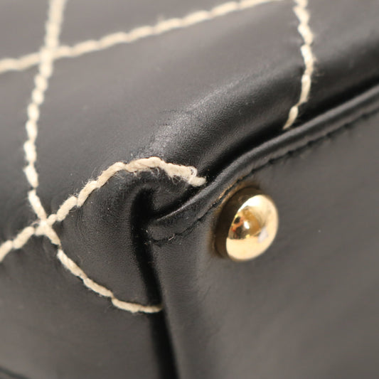 Wild Stitch Tote Bag Black