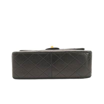 Single Flap Chain Shoulder Bag Black