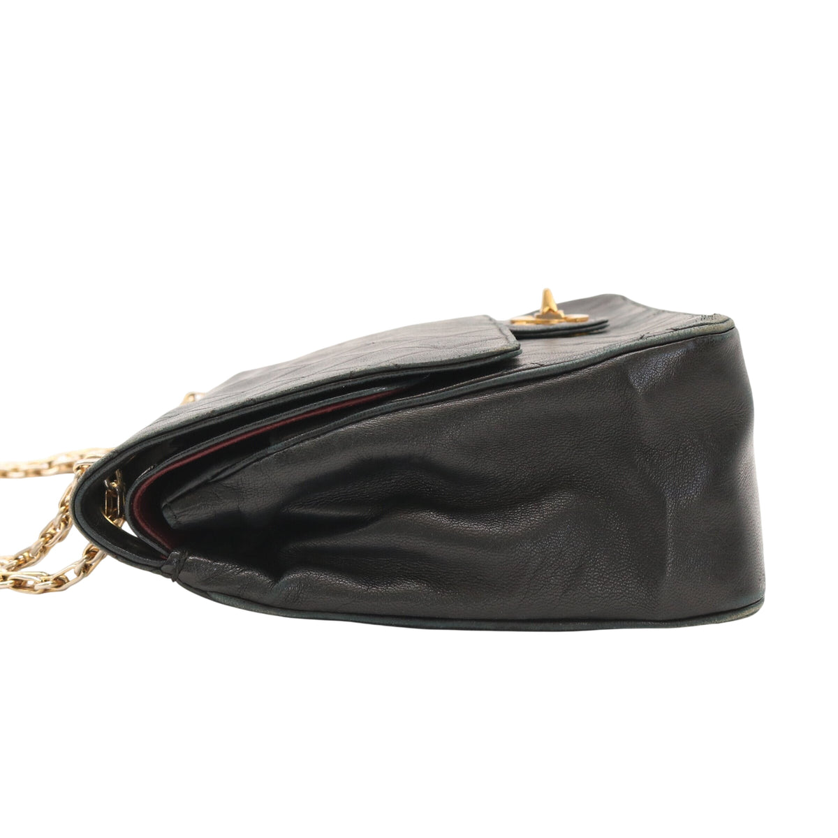 Matelasse W Chain Shoulder Bag Black