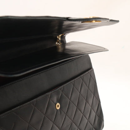 Matelasse W Chain Shoulder Bag Black