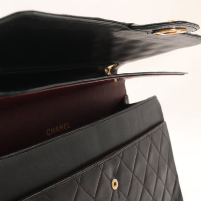 Matelasse W Chain Shoulder Bag Black