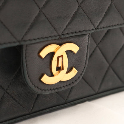 Matelasse W Chain Shoulder Bag Black