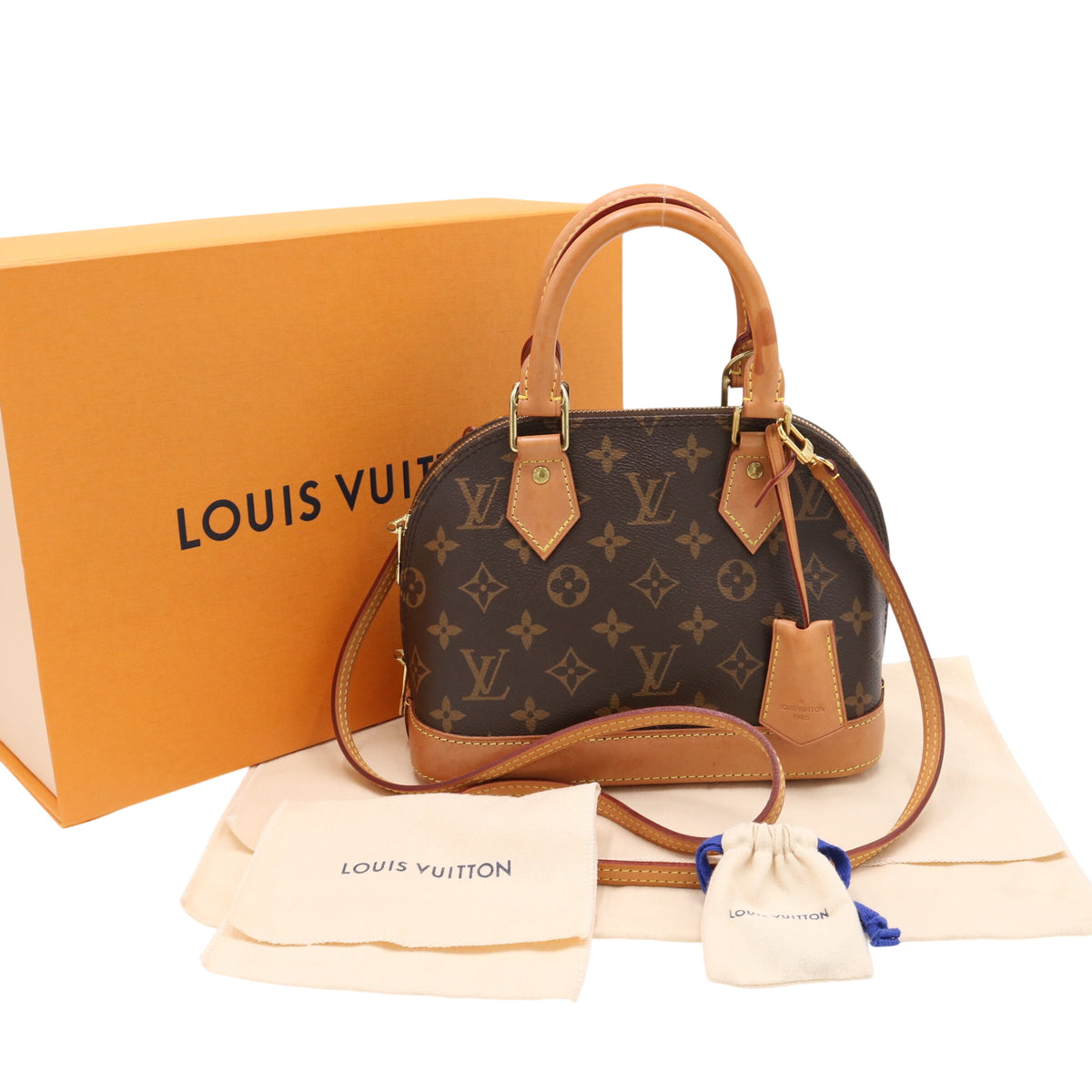 Monogram Alma BB M53152 Satchel/Top Handle Bag Brown