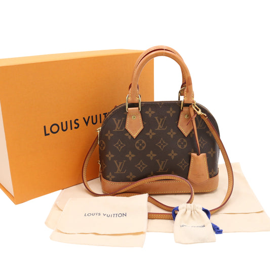 Monogram Alma BB M53152 Satchel/Top Handle Bag Brown