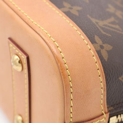Monogram Alma BB M53152 Satchel/Top Handle Bag Brown