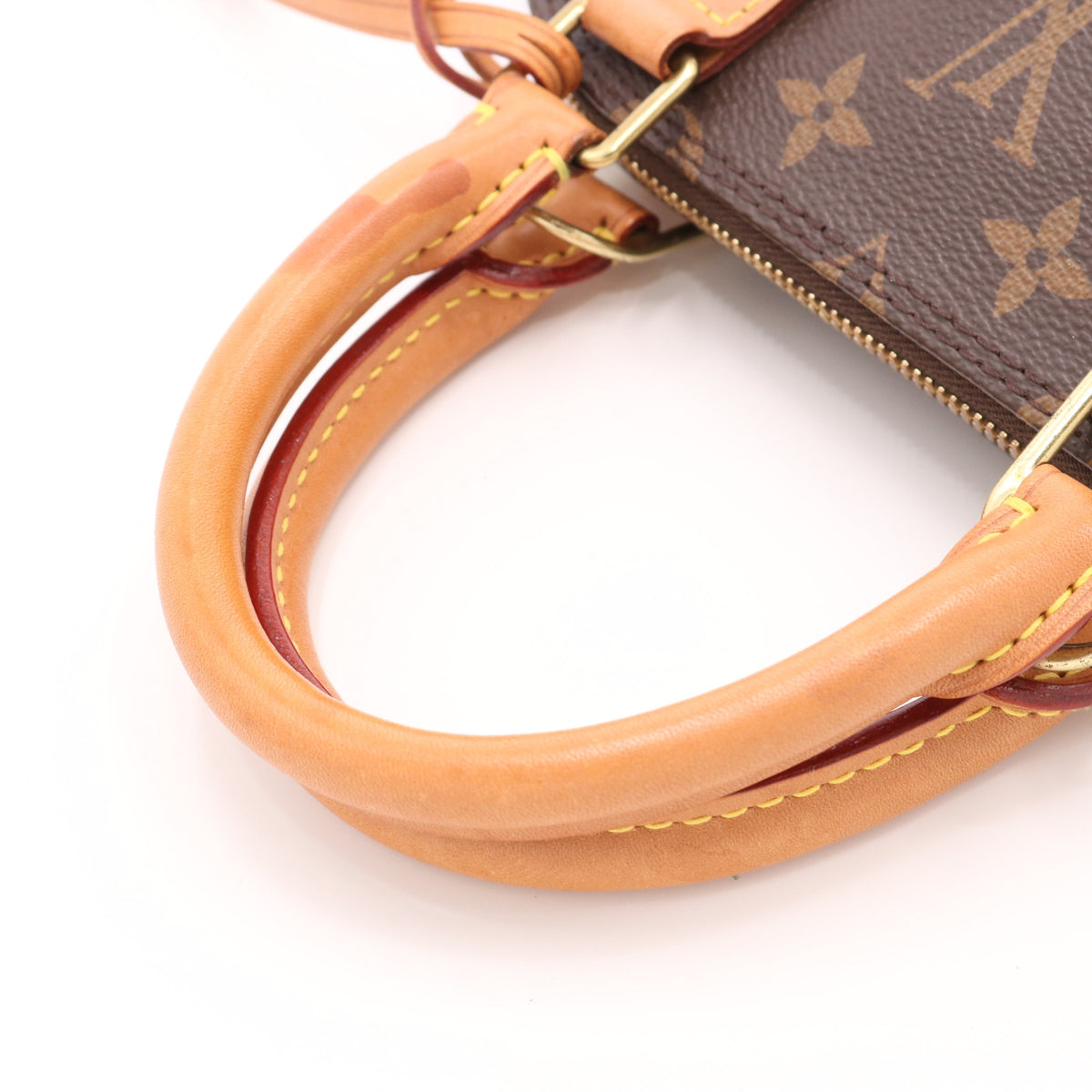 Monogram Alma BB M53152 Satchel/Top Handle Bag Brown