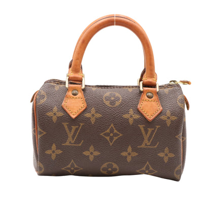 Monogram Mini Speedy M41534 Satchel/Top Handle Bag Brown