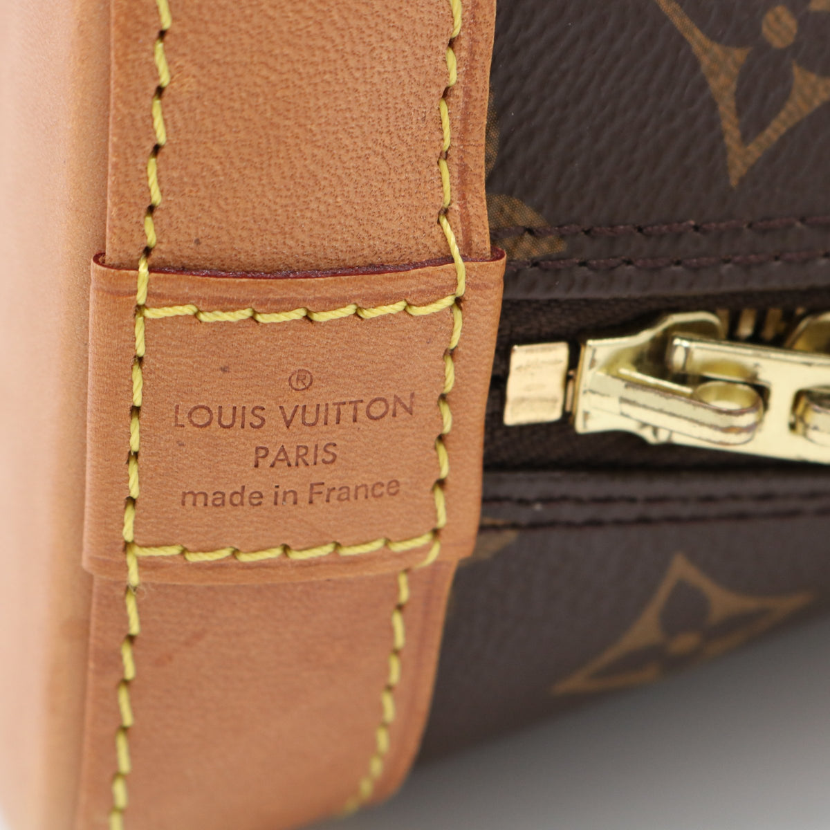 Monogram Alma BB M53152 Satchel/Top Handle Bag Brown