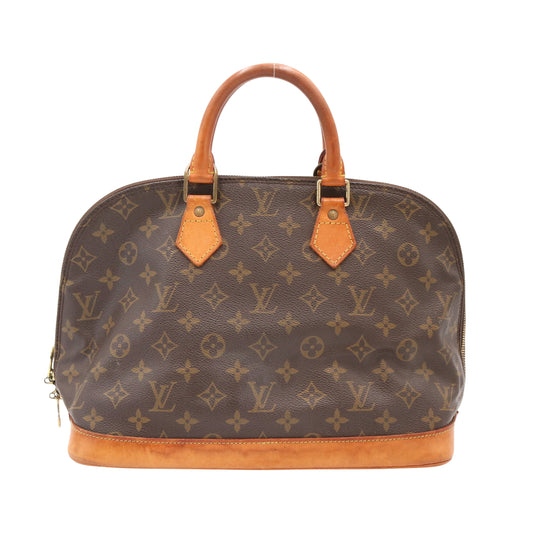 Monogram Alma PM M51130 Satchel/Top Handle Bag Brown
