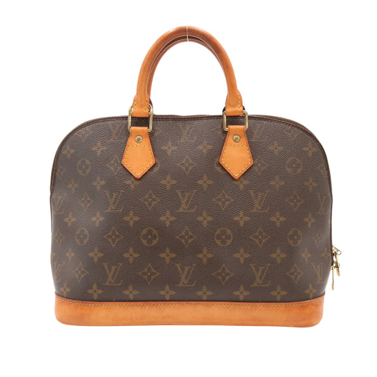 Monogram Alma PM M51130 Satchel/Top Handle Bag Brown