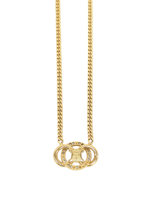 CELINE　ロゴサークルネックレス