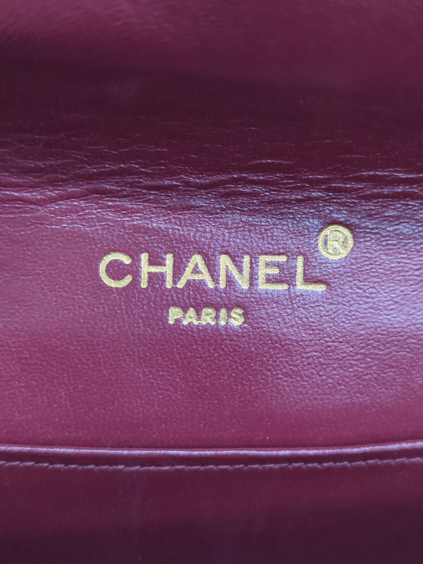 CHANEL ラムスキン ミニターンロックショルダーバッグ