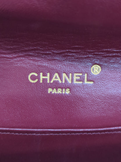 CHANEL ラムスキン ミニターンロックショルダーバッグ