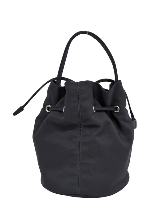 BALENCIAGA Black Drawstring Bucket Bag