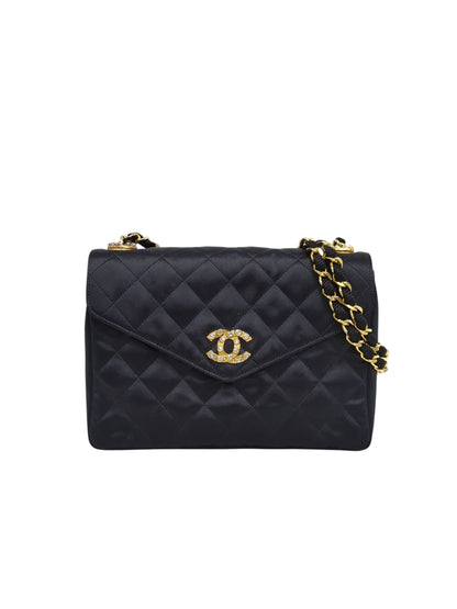 CHANEL サテン ココマーク ショルダーバッグ