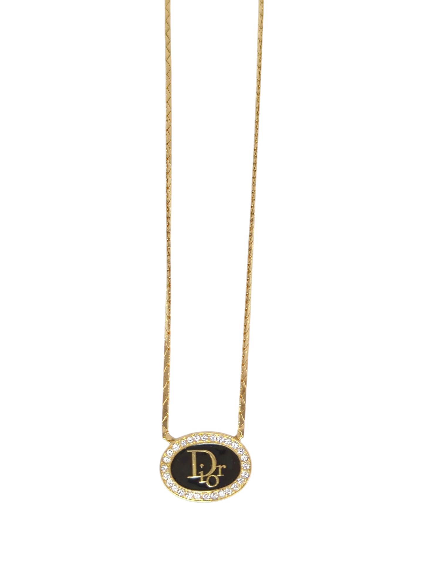 Dior ロゴ ラインストーン ネックレス