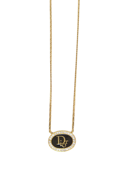 Dior ロゴ ラインストーン ネックレス