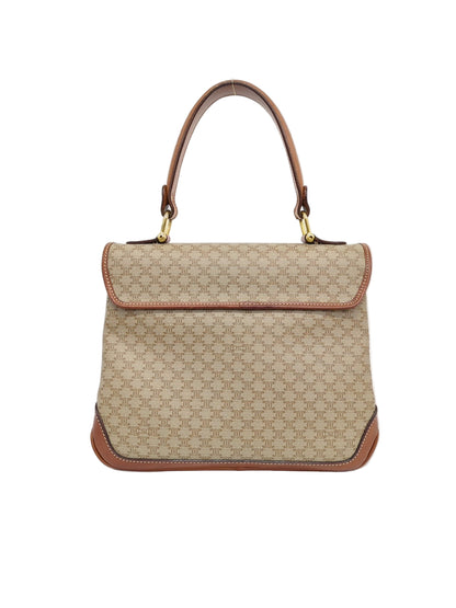 CELINE マカダム トップハンドル ハンドバッグ