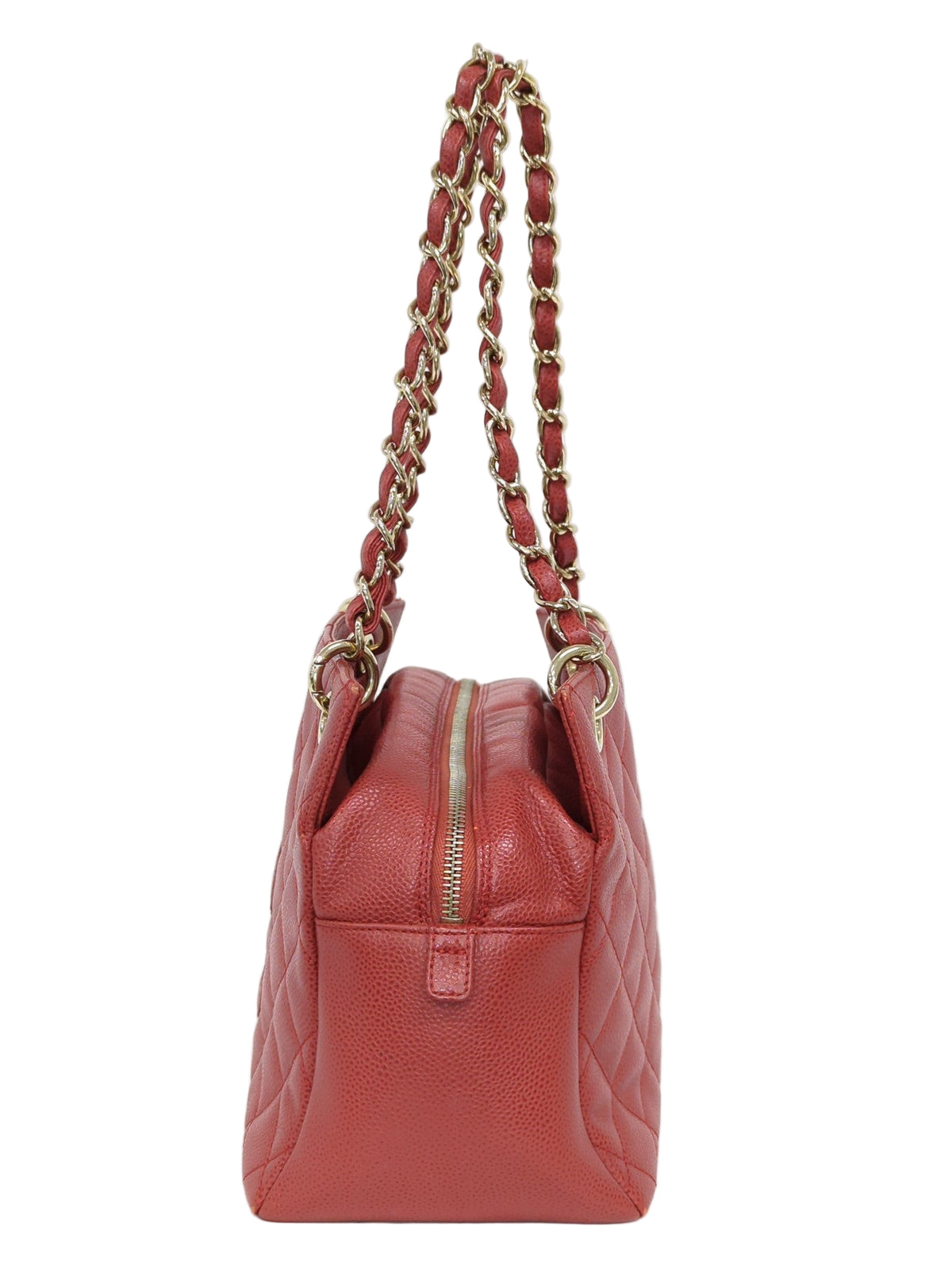 CHANEL マトラッセ チェーントートバッグ レッド