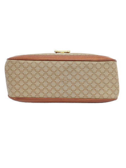 CELINE マカダム トップハンドル ハンドバッグ