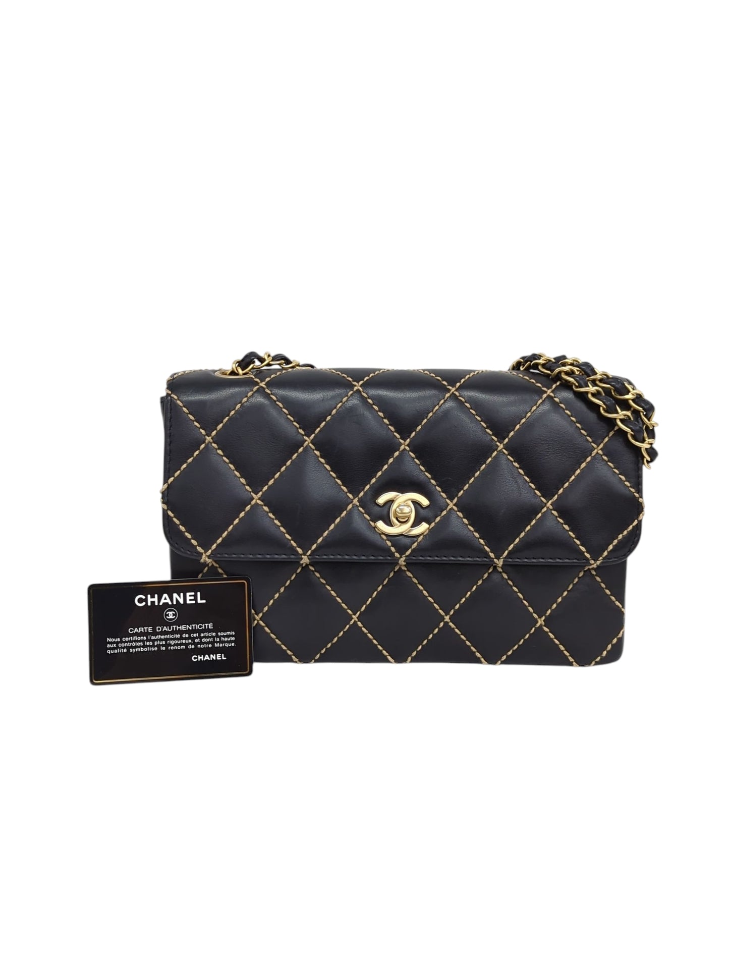 CHANEL ワイルドステッチ チェーンショルダーバッグ