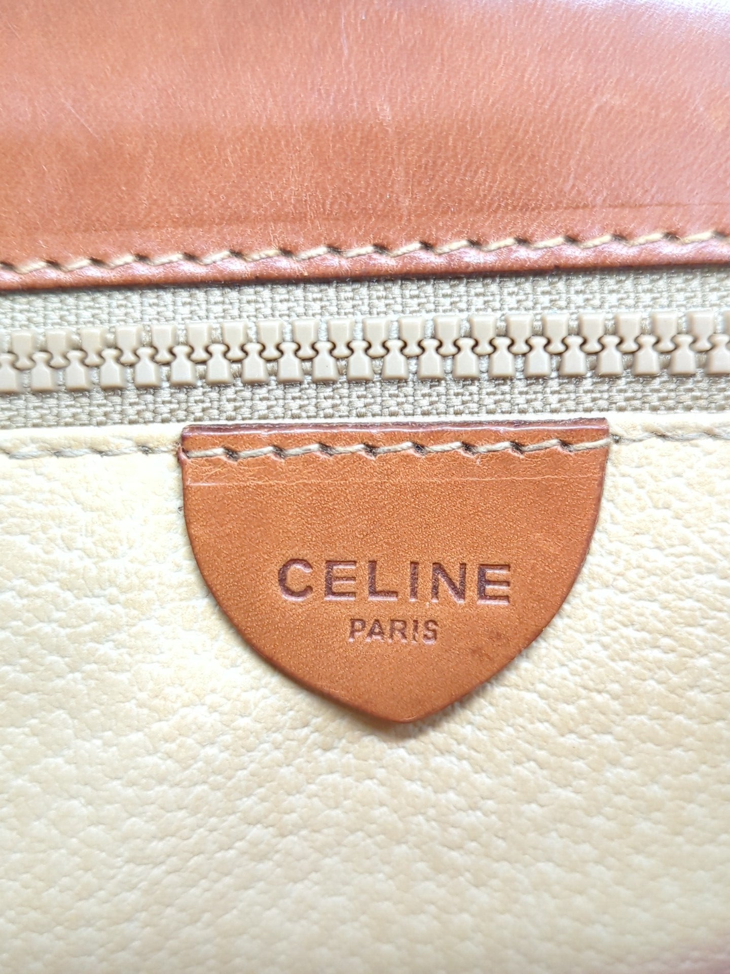 CELINE マカダム トップハンドル ハンドバッグ