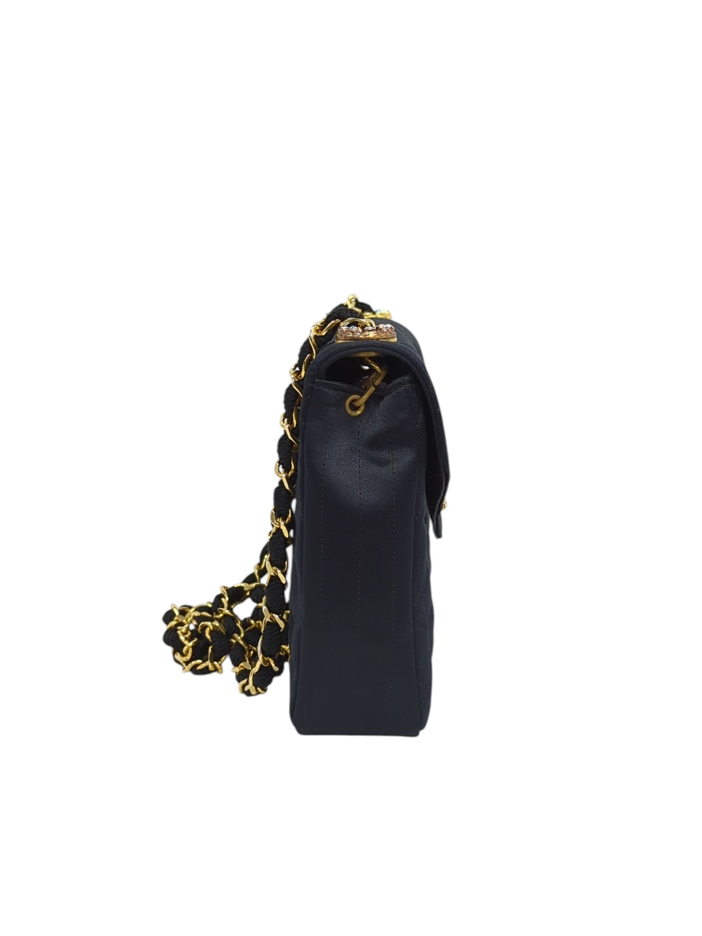 CHANEL サテン ココマーク ショルダーバッグ