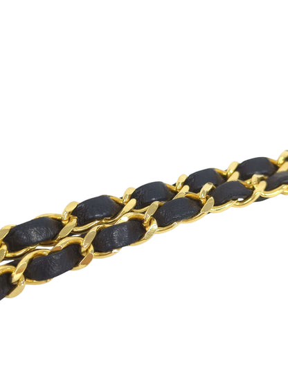 CHANEL ラムスキン ミニターンロックショルダーバッグ