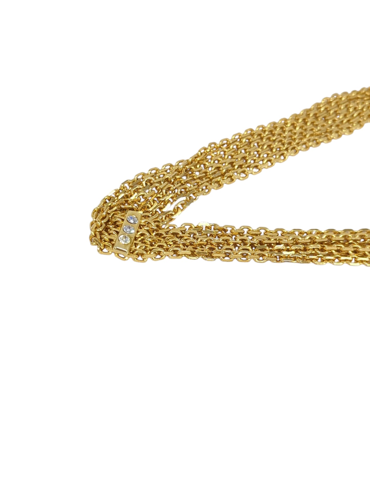 CHANEL ラインストーン チェーンショルダーバッグ