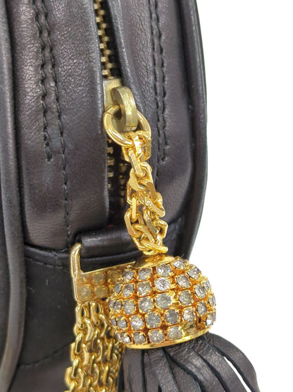 CHANEL ラインストーン チェーンショルダーバッグ