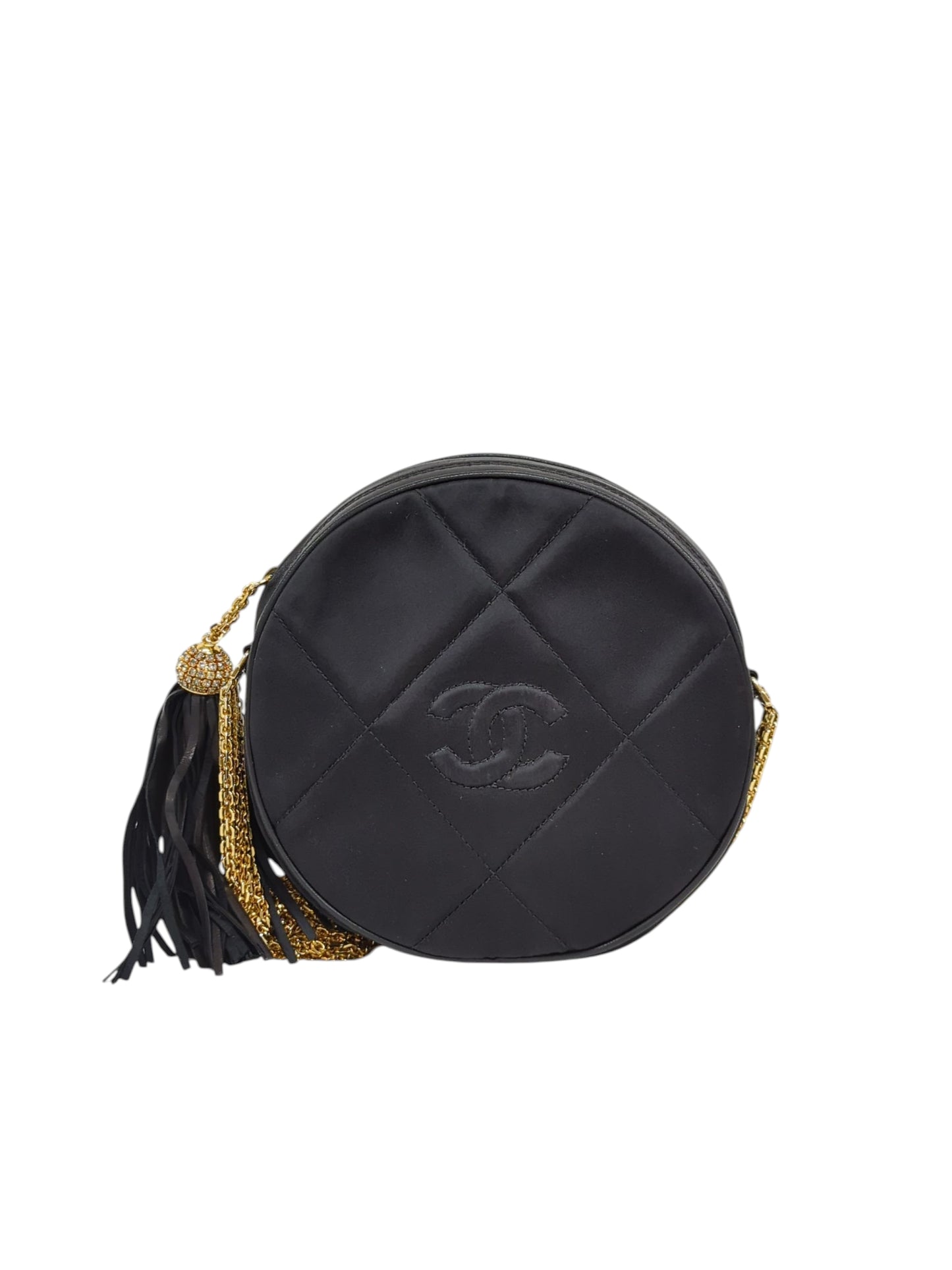 CHANEL ラインストーン チェーンショルダーバッグ