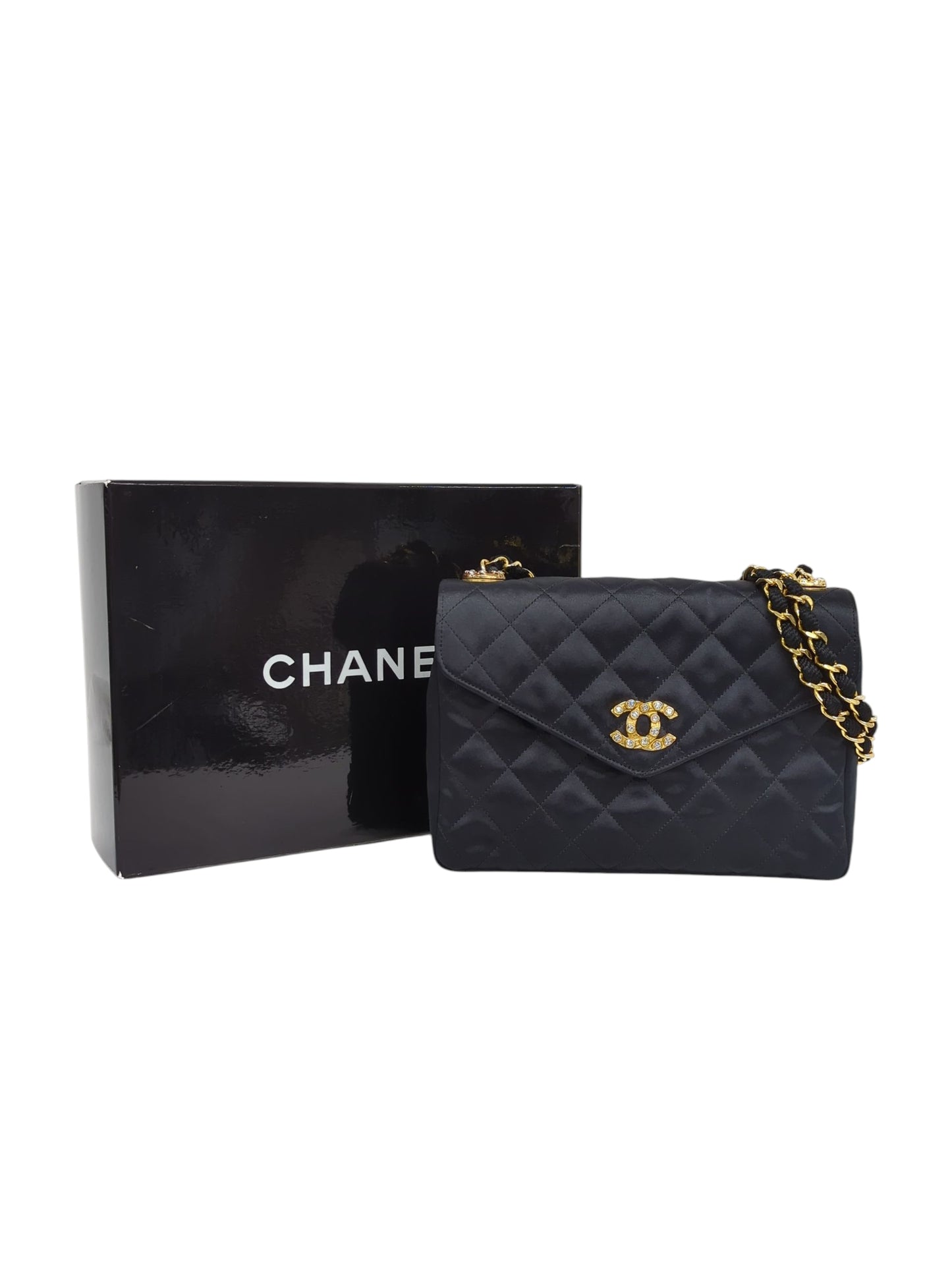 CHANEL サテン ココマーク ショルダーバッグ