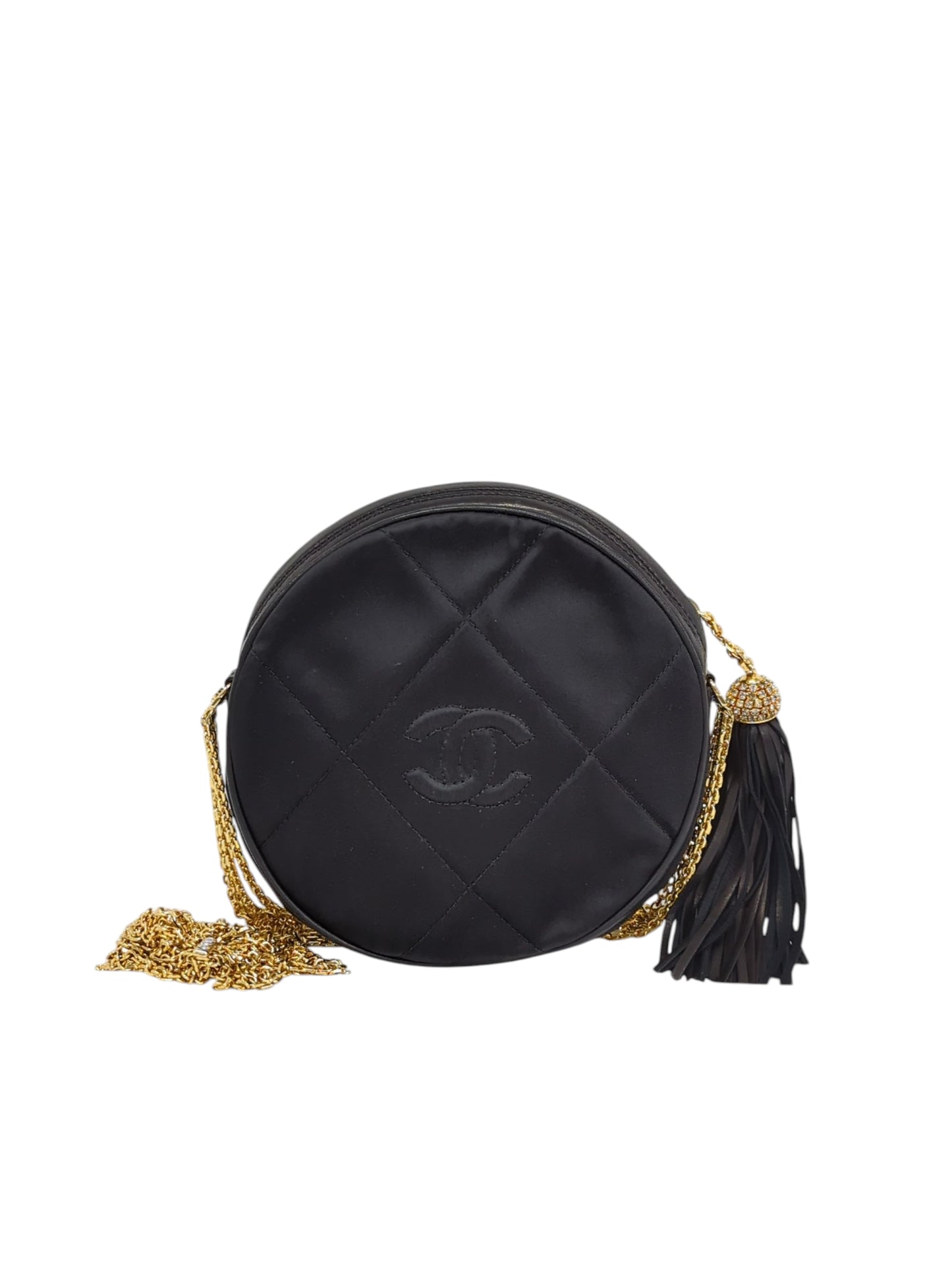 CHANEL ラインストーン チェーンショルダーバッグ