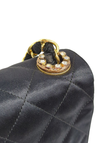 CHANEL サテン ココマーク ショルダーバッグ