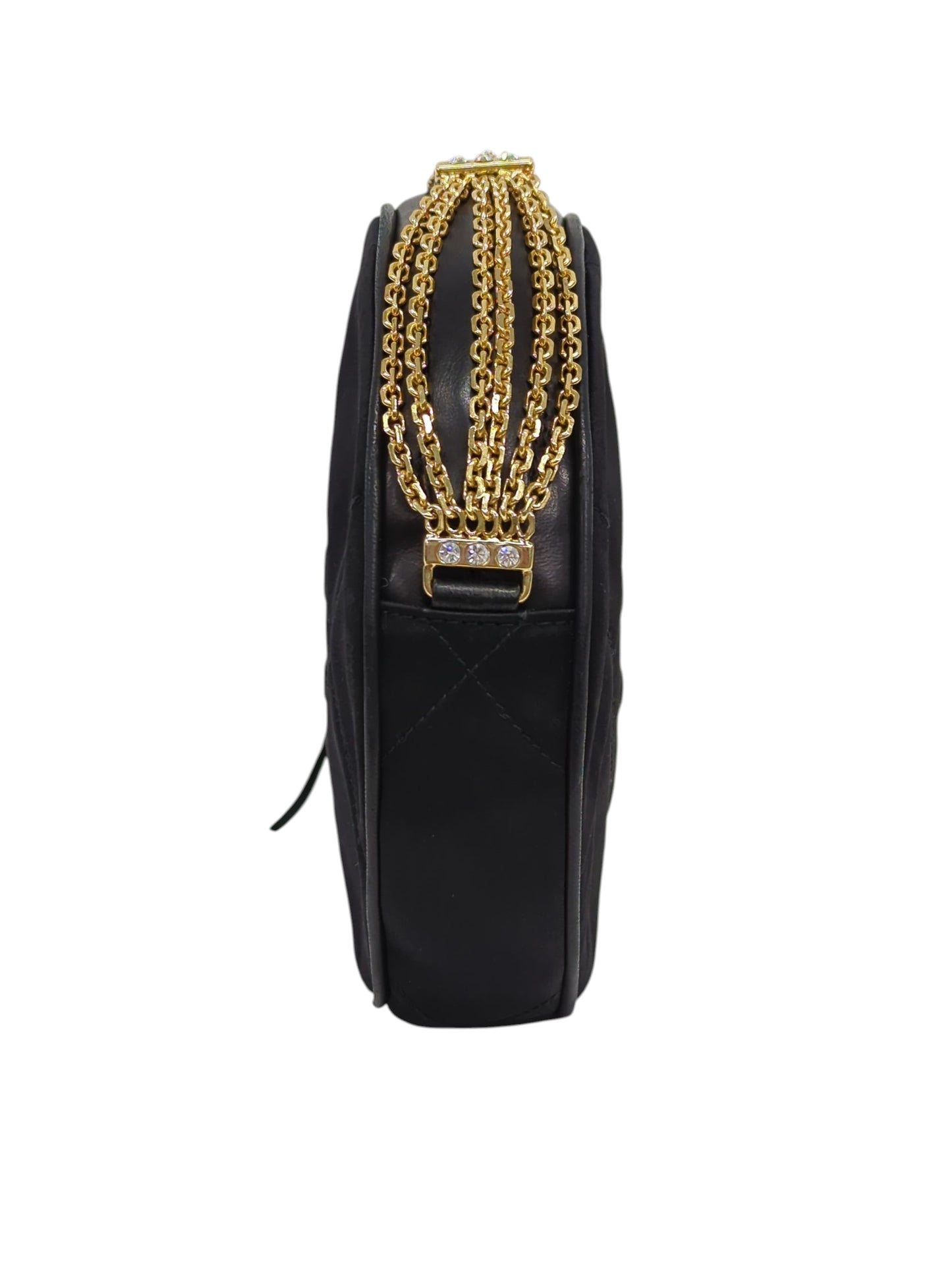 CHANEL ラインストーン チェーンショルダーバッグ