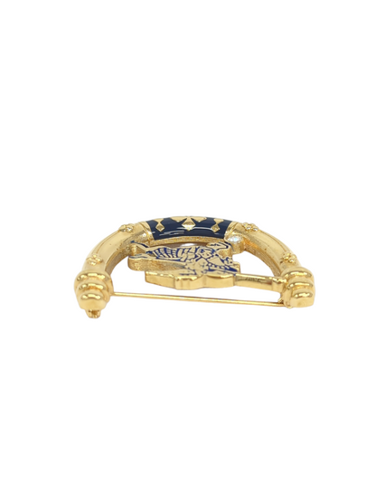 BURBERRY ラインストーンブローチ