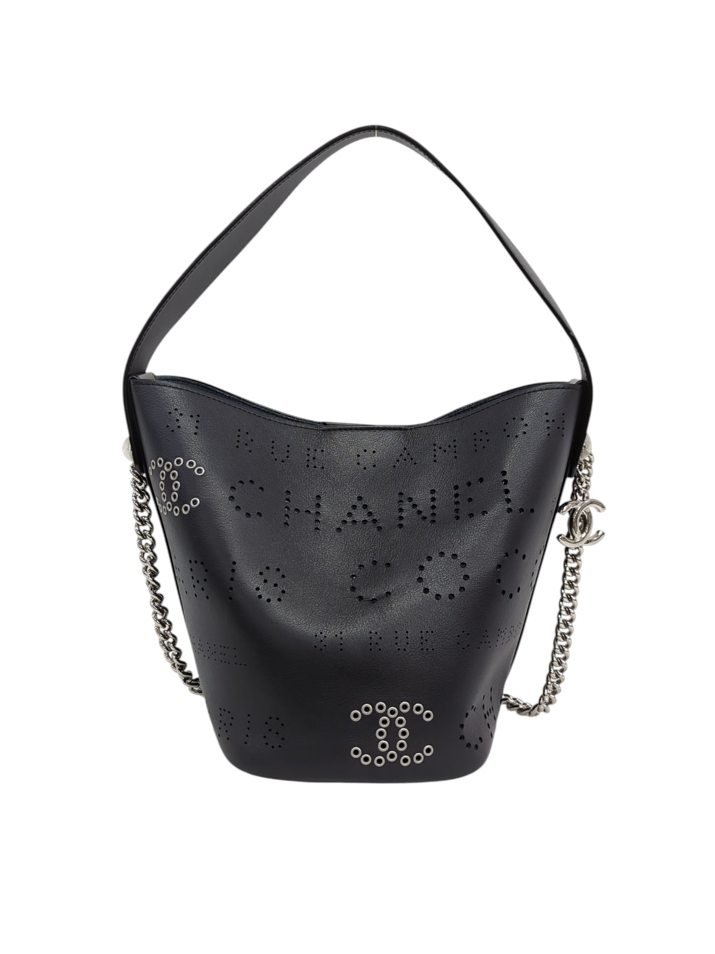 CHANEL　レザー パンチング 2way チェーンショルダーバッグ