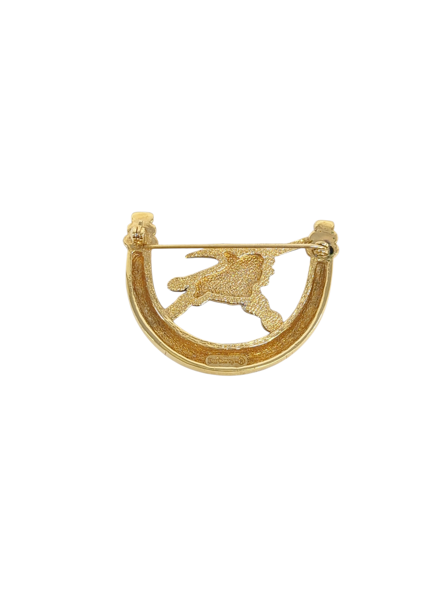 BURBERRY ラインストーンブローチ