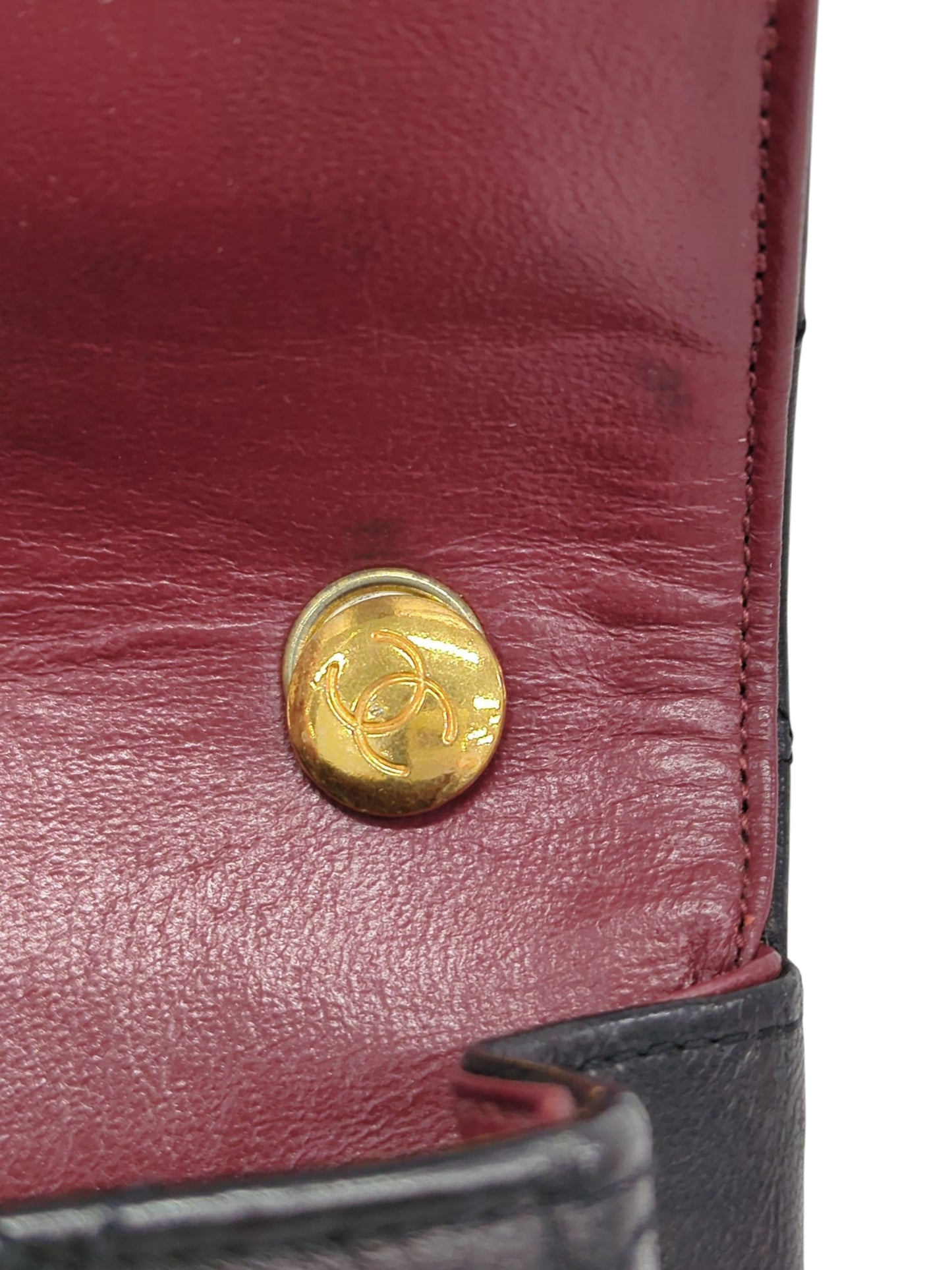 CHANEL ラムスキン ミニターンロックショルダーバッグ