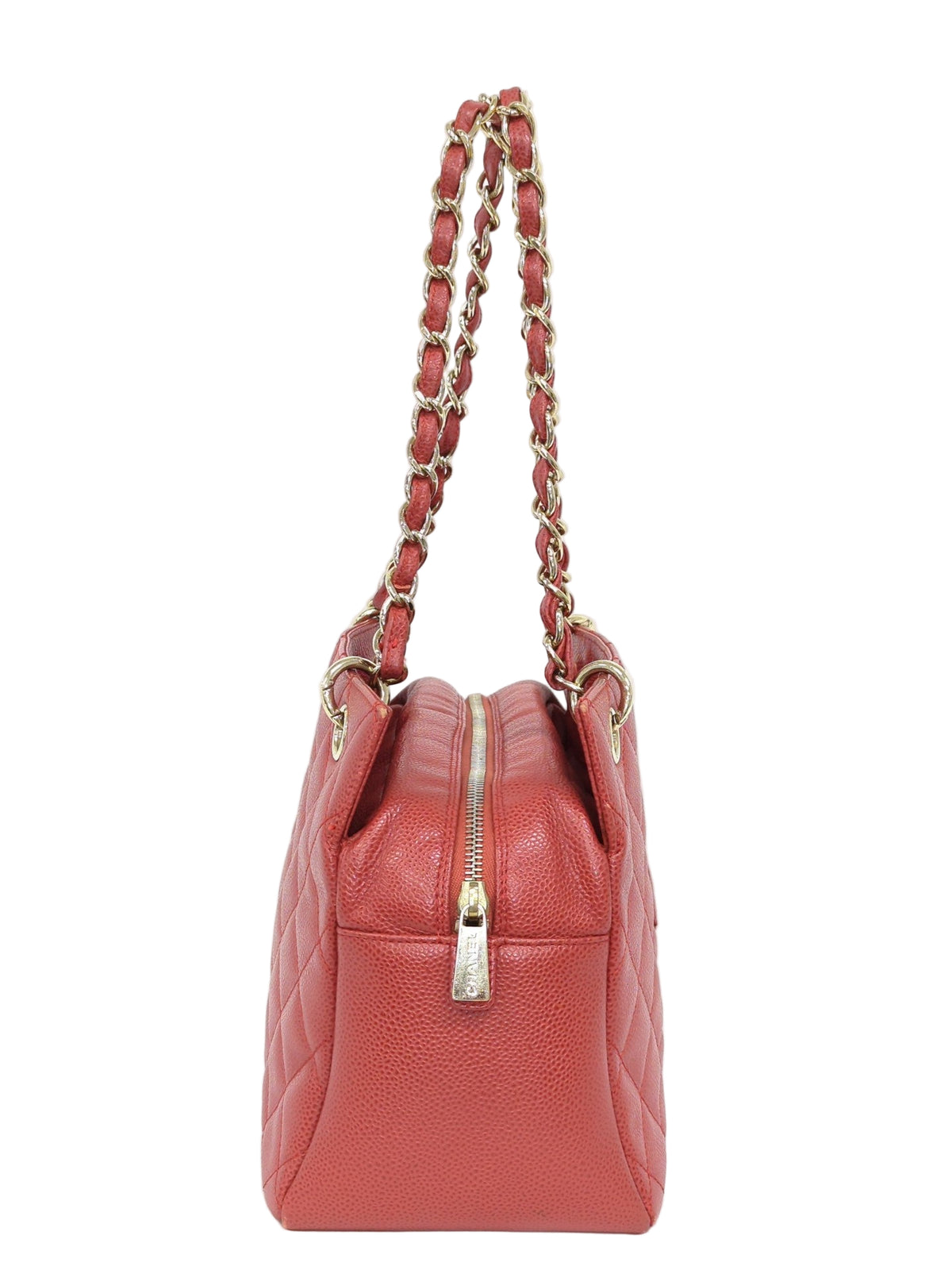 CHANEL マトラッセ チェーントートバッグ レッド