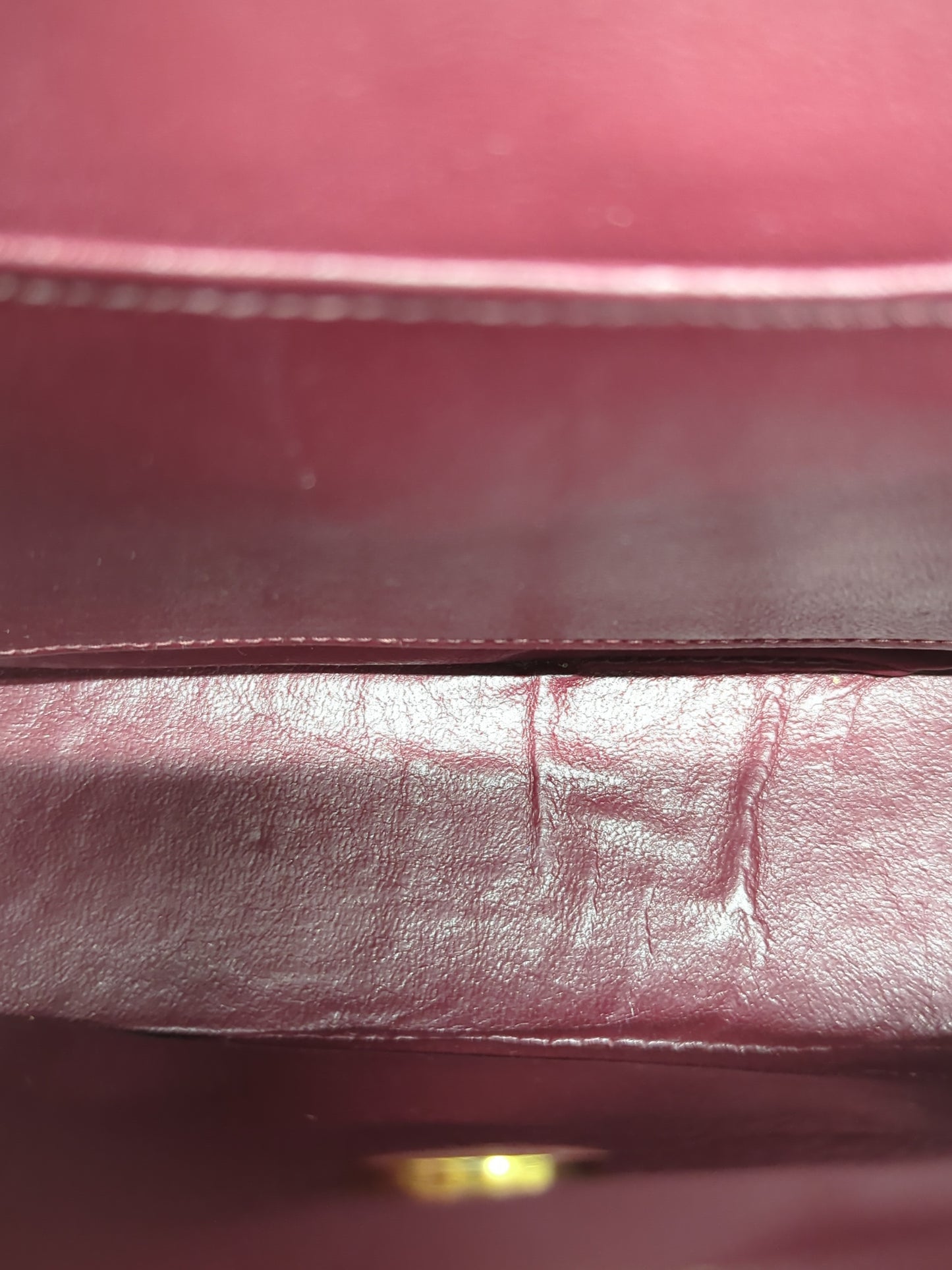 CHANEL ラムスキン ミニターンロックショルダーバッグ