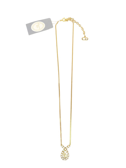 Dior GP×ラインストーン ゴールド ネックレス
