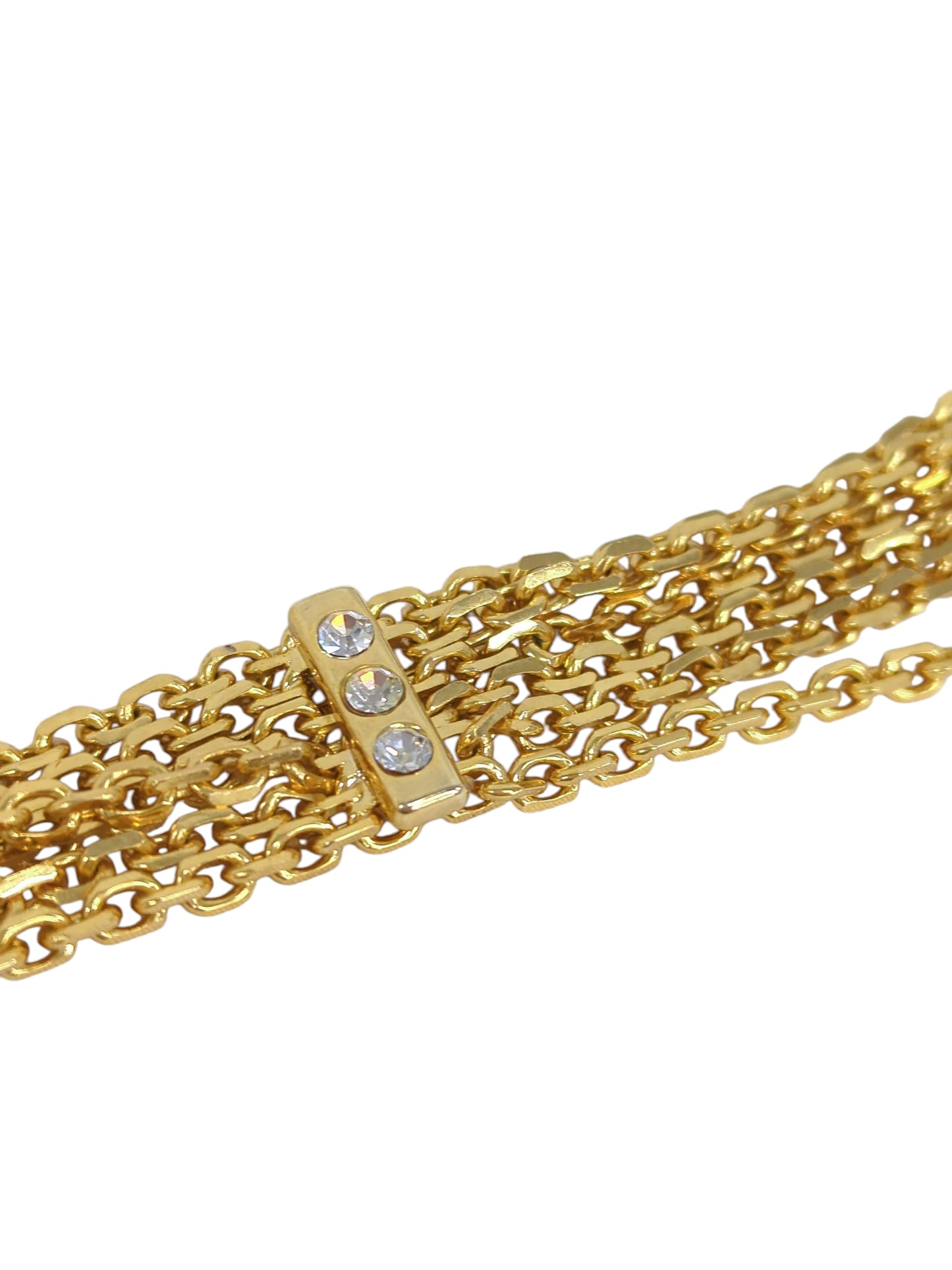 CHANEL ラインストーン チェーンショルダーバッグ